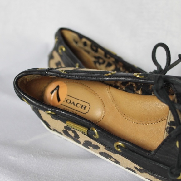 Coach Richelle Animal Print Loafers NWOB - Picture 4 of 6